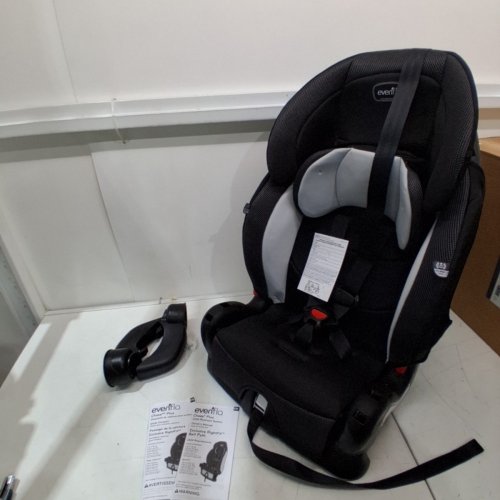 EVENFLO CHASE PLUS 2-IN-1 BOOSTER CAR SEAT FOR KIDS, 5-POINT HARNESS CONVERTS TO HIGH BACK BOOSTER - HURON/BLACK/GREY (MODEL: 30712344C) image 3