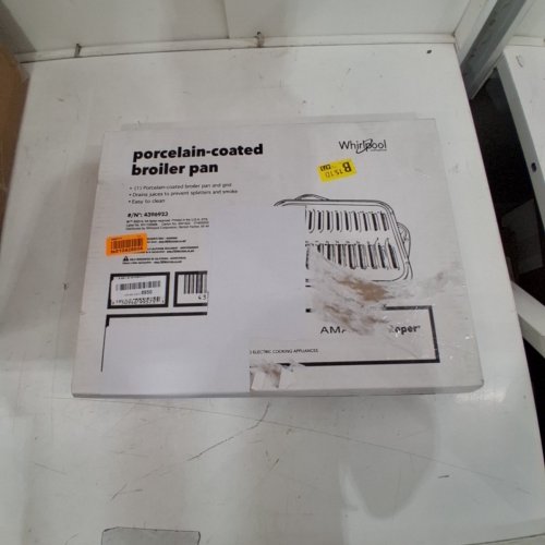 2PC WHIRLPOOL PORCELAIN BROILER PAN AND GRID - 12.75" X 16.75" - BLACK (MODEL: 4396923) image 3