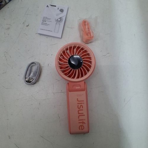 JISULIFE HANDHELD FAN - PINK (STYLE: HANDHELD FAN 7) image 2