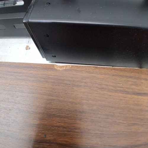 WOODEN HOME OFFICE ELECTRIC STANDING DESK - 55" X 24" - BROWN AND BLACK (STYLE: SDE0229-R1) image 4