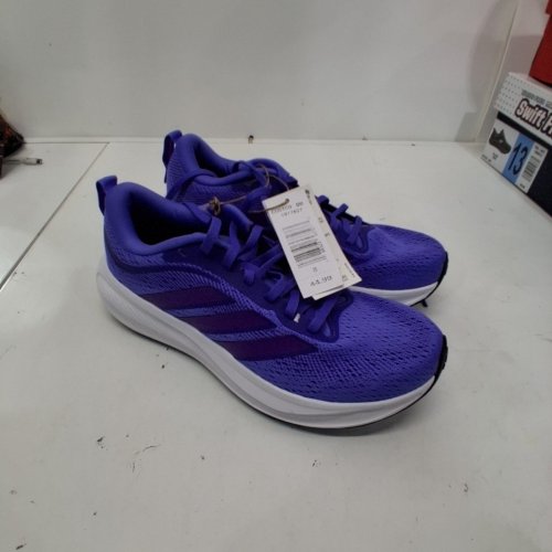 ADULTS ADIDAS ATHLETIC SHOES - SIZE 8 - PURPLE image 3