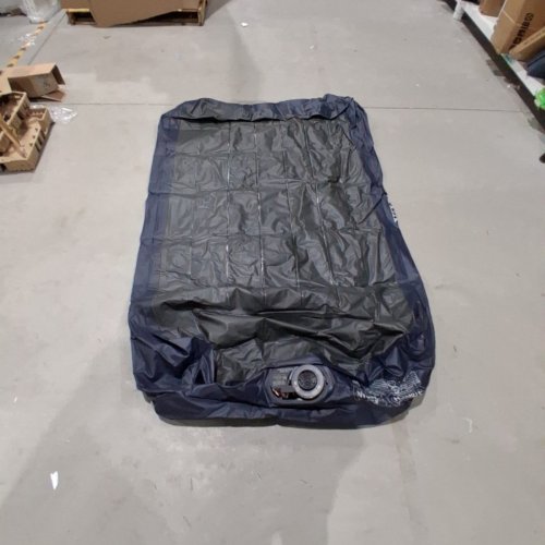 INTEX DURA-BEAM PLUS SELF-INFLATING/DEFLATING AIR MATTRESS WITH BUILT-IN PILLOW & AIR PUMP - TWIN 16.5" X 39" X 75" - NAVY BLUE/GREY (MODEL: AP619D/64121ED) image 3