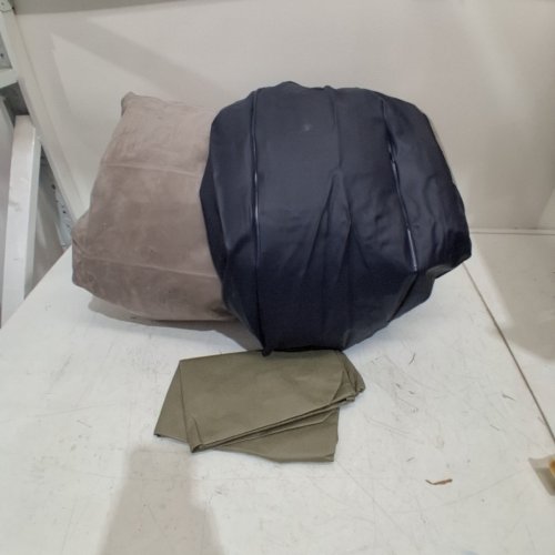 INTEX DURA-BEAM PLUS SELF-INFLATING/DEFLATING AIR MATTRESS WITH BUILT-IN PILLOW & AIR PUMP - TWIN 16.5" X 39" X 75" - NAVY BLUE/GREY (MODEL: AP619D/64121ED) image 5