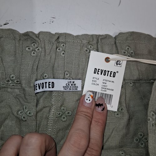DEVOTED EMBROIDERED SHORTS - MEDIUM - LIGHT SAGE (STYLE: 2722744 WL) image 3