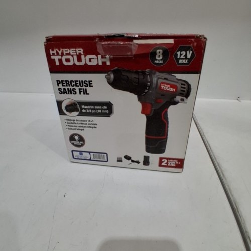 HYPER TOUGH CORDLESS DRILL DRIVER - 12V - BLACK/GREY/RED (MODEL: 99303) image 9