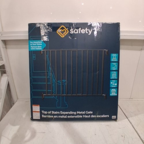 SAFETY FIRST TOP OF THE STAIRS EXPANDABLE METAL BABY GATE - 27" - 42" X 28" - BLACK (MODEL: GA090CBLKF2 image 5