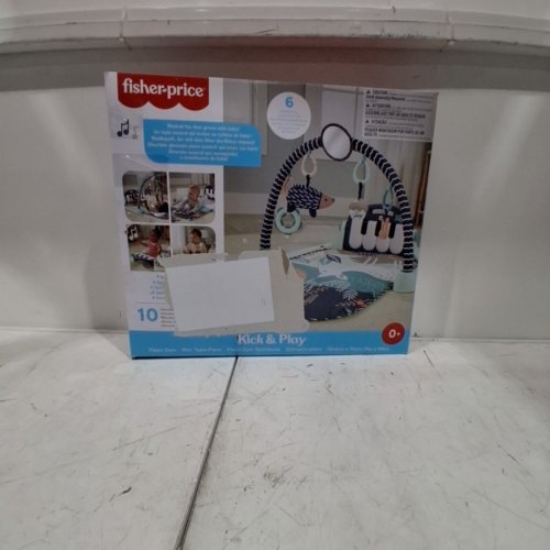 FISHER-PRICE BABY PLAYMAT KICK & PLAY PIANO GYM WITH MUSIC - NAVY FAWN (MODEL: HKX37) image 5