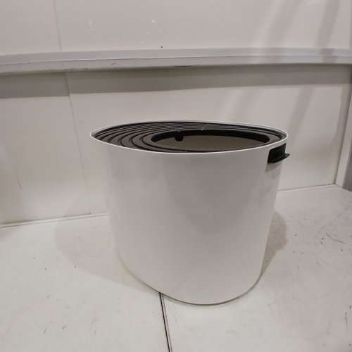 IRIS USA COVERED TOP-ENTRY SCATTER-PREVENTING CAT LITTER BOX WITH SCOOP - WHITE/BLACK image 4