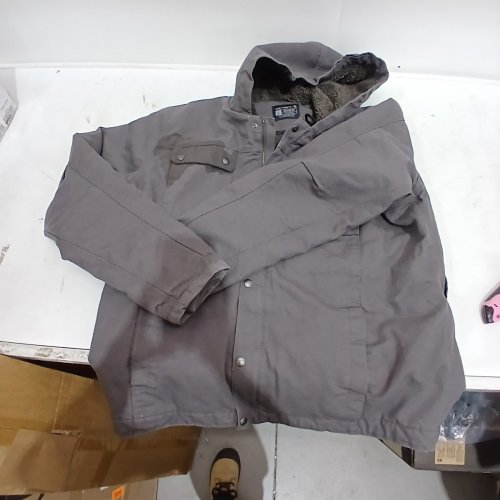 MEN'S CARHARTT RELAXED FIT WASHED DUCK SHERPA-LINED UTILITY BARTLETT JACKET - LARGE - GREY (STYLE: OJ3826-M) image 2