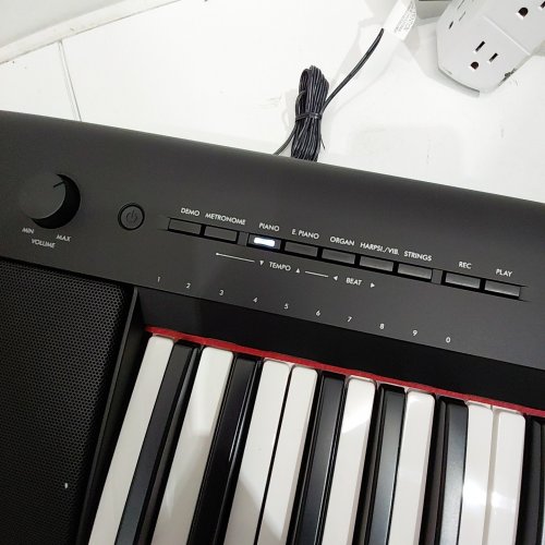 YAMAHA PIAGGERO 61-KEY DIGITAL PIANO WITH SEMI-WEIGHTED TOUCH SENSITIVE KEYS - LIGHTWEIGHT, PORTABLE, MUSIC STAND, BUILT-IN SPEAKERS - BLACK (MODEL: NP-15B) image 2