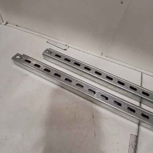 4PK STEEL STRIP GROOVE BACK UNISTRUT CHANNEL TROLLEY - 60" - STAINLESS STEEL image 4