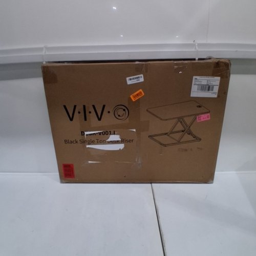 VIVO ULTRA-SLIM SINGLE TOP HEIGHT ADJUSTABLE STANDING DESK RISER - COMPACT SIT/STAND DESKTOP CONVERTER FOR MONITOR OR LAPTOP - BLACK (MODEL: DESK-V001J) image 5