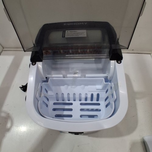 EUHOMY COUNTERTOP ICE MAKER MACHINE WITH HANDLE / BASKET & SCOOP - SILVER (MODEL: IM-01X/IM008-BSI-CAEH) image 4