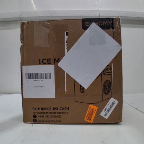 EUHOMY COUNTERTOP ICE MAKER MACHINE WITH HANDLE / BASKET & SCOOP - SILVER (MODEL: IM-01X/IM008-BSI-CAEH) image 6