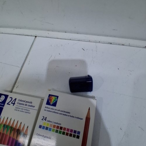 52PC STAEDTLER COLORED PENCILS, SHARPENERS AND PENCIL CASE SET -RED/BLUE image 4