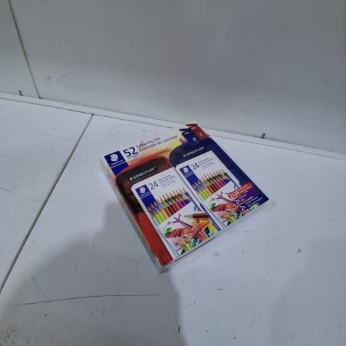 52PC STAEDTLER COLORED PENCILS, SHARPENERS AND PENCIL CASE SET -RED/BLUE image 5