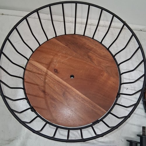OVER & BACK 2-TIER WIRE METAL FRUIT BASKET - BLACK/ACACIA WOOD (MODEL : 1986459) image 4
