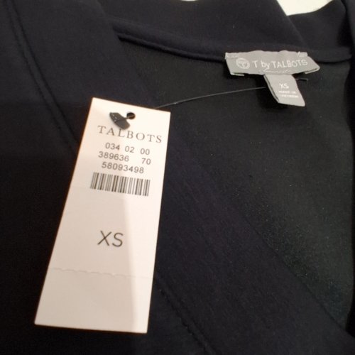 WOMEN'S TALBOTS V-NECK RELAXED SLEEVELESS TOP - EXTRA SMALL - BLACK image 3