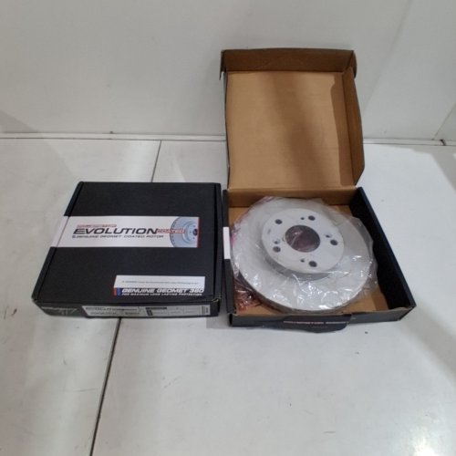 2PK POWERSTOP FULLY-COATED FRONT BRAKE ROTOR - SILVER (MODEL: JBR962EVC) image 4