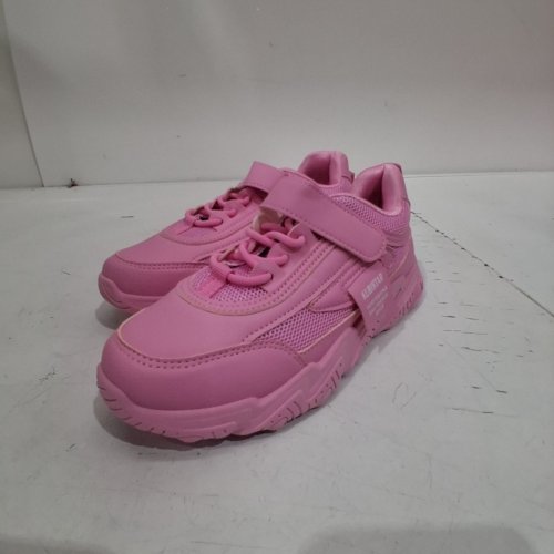 WOMEN'S KLUBISTAR MESH HOOK AND LOOP RUNNING SNEAKERS - SIZE 6.5 - PINK image 2
