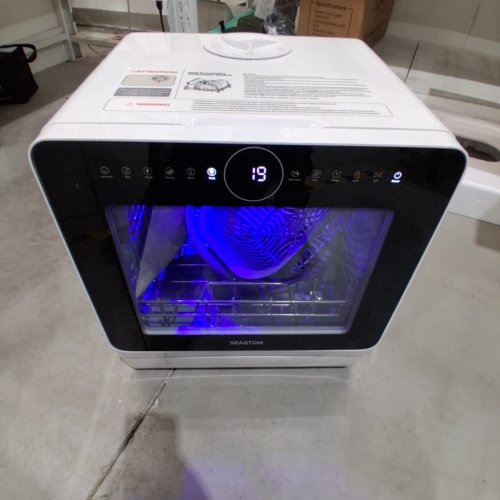 SEAGTOMPORTABLE COUNTERTOP MINI APARTMENT DISHWASHER - WHITE/BLACK (MODEL: TDQR09) image 4
