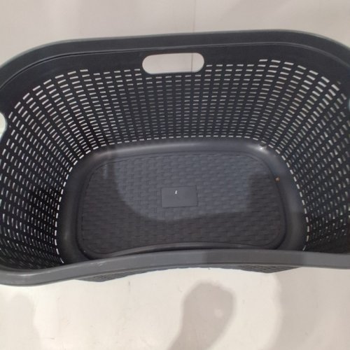 BATH CLIP PLASTIC WICKER LAUNDRY BASKET - 40 L - GREY image 3