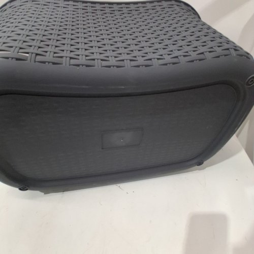 BATH CLIP PLASTIC WICKER LAUNDRY BASKET - 40 L - GREY image 4