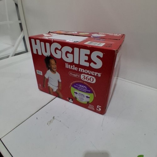 100PK HUGGIES LITTLE MOVERS HUGGFIT BABY DIAPERS WITH 360° WAISTBAND - SIZE 5 (MODEL: 5660200) image 2