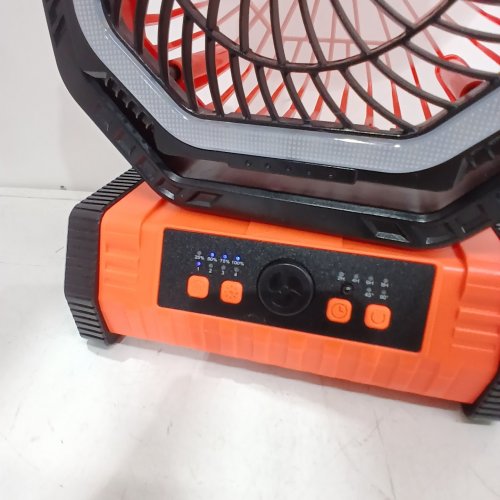PORTABLE 2-IN-1 MISTING CAMPING FAN/LIGHT - 6W - ORANGE / BLACK (MODEL: F29S) image 2