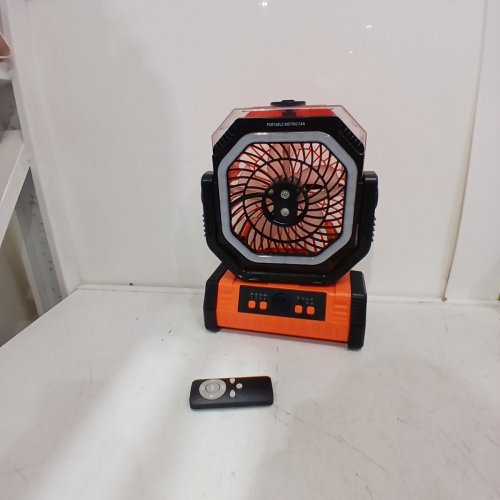 PORTABLE 2-IN-1 MISTING CAMPING FAN/LIGHT - 6W - ORANGE / BLACK (MODEL: F29S) image 4