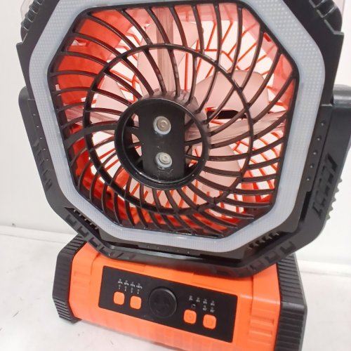 PORTABLE 2-IN-1 MISTING CAMPING FAN/LIGHT - 6W - ORANGE / BLACK (MODEL: F29S) image 5