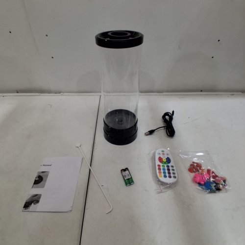 SENCU SENSORY BUBBLE FISH LAMP WITH REMOTE CONTROL - 11.35" H - BLACK image 3