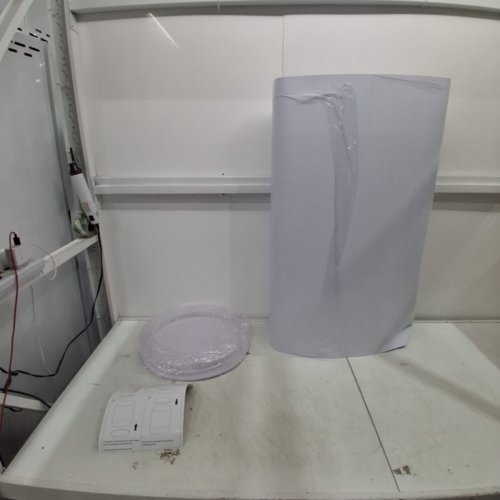 3PC CYLINDER PLASTIC PEDESTAL DISPLAY STANDS - 24" / 30"/ 35" - WHITE image 2