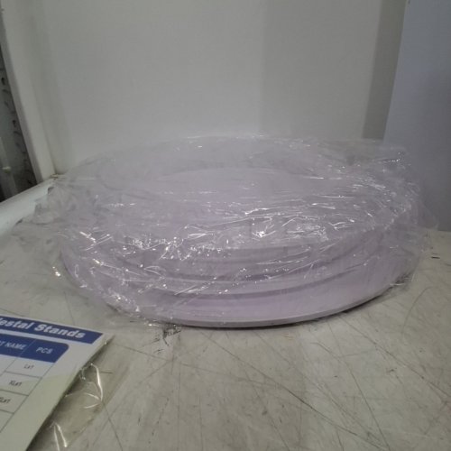 3PC CYLINDER PLASTIC PEDESTAL DISPLAY STANDS - 24" / 30"/ 35" - WHITE image 5