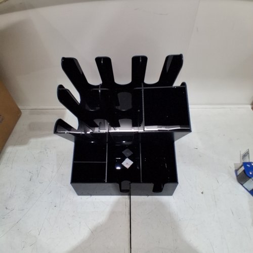 ACRYLIC COMMERCIAL DISPOSABLE CUP AND LID HOLDER - 12" X 13" X 15" - BLACK (STYLE: 7002) image 2