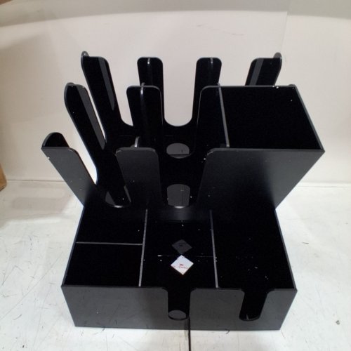 ACRYLIC COMMERCIAL DISPOSABLE CUP AND LID HOLDER - 12" X 13" X 15" - BLACK (STYLE: 7002) image 3