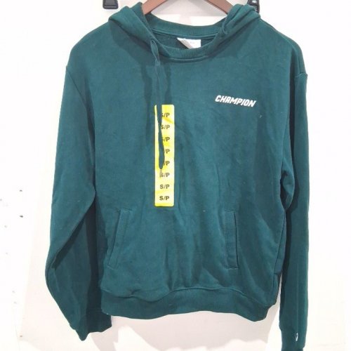 WOMENS CHAMPION PULLOVER HOODIE - SMALL - GREEN (STYLE: 458409) image 2