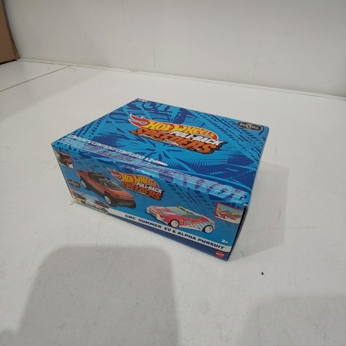 2PK MATTEL HOT WHEELS PULL-BACK SPEEDERS - GMC HUMMER EV & ALPHA PURSUIT image 2