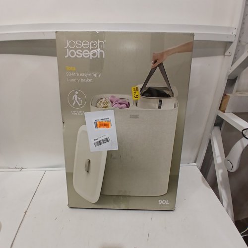 JOSEPH JOSEPH TOTA LAUNDRY HAMPER / SEPARATION BASKET WITH LID - 90L - ECRU BEIGE (MODEL: 50020) image 3