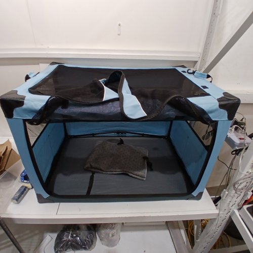 JOYTUTUS PET PLAYPEN FOLDABLE DOG CRATE - BLUE AND BLACK image 4