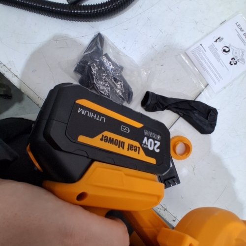 11PC CORDLESS LEAF BLOWER WITH BATTERY- 20V - YELLOW (MODEL: LB13A) image 2