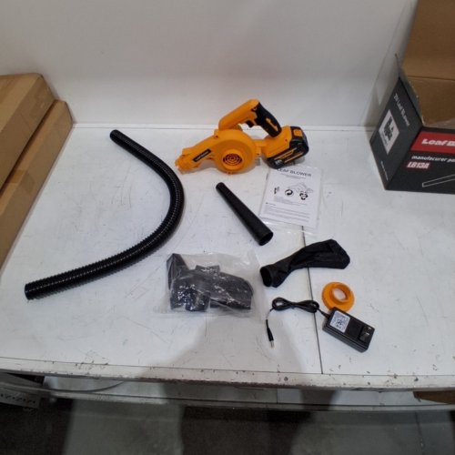 11PC CORDLESS LEAF BLOWER WITH BATTERY- 20V - YELLOW (MODEL: LB13A) image 3