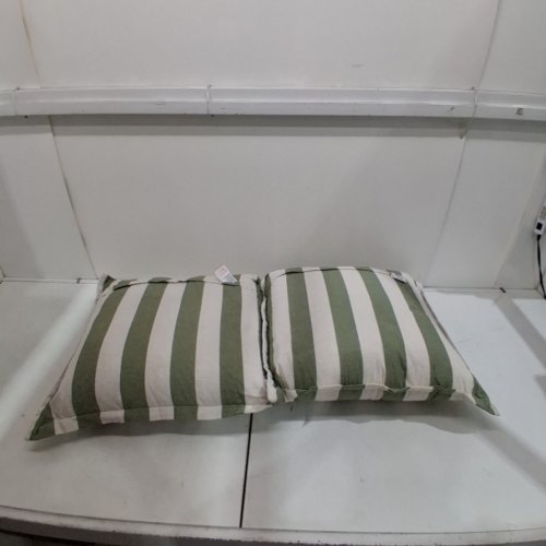 2PK ANKO STRIPE CUSHION - 19.7" X 19.7" - FOREST (ITEM: 900575) image 2