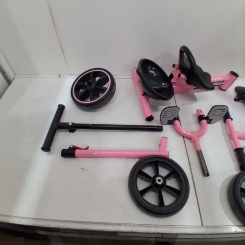 KRIDDO 2-IN-1 TODDLER TRICYCLE EXTENDED PUSH HANDLE FOR EFFORTLESS PUSH & FOLDABLE FRONT FOOTREST - 3 TO 5 YEARS - PINK (MODEL: TC011-PINK) image 4