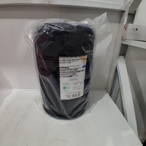 3pc MAINSTAYS COMFORTER SET - DOUBLE/QUEEN - BLACK - (MODEL: MS8535158322-17) image 2
