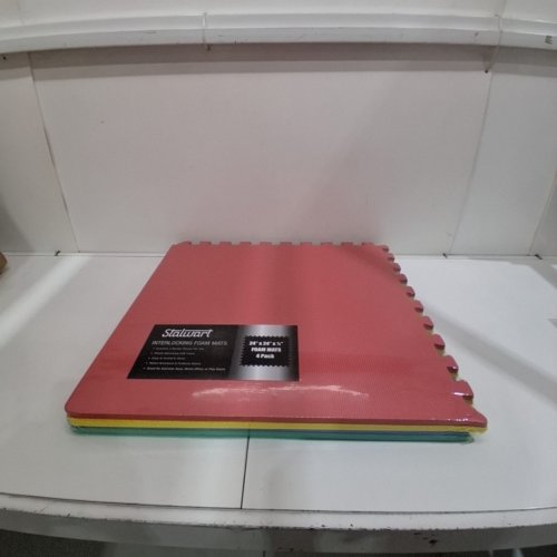 4PK STALWART FOAM MAT FLOOR TILES INTERLOCKING EVA FOAM PADDING, 24'' X 0.5'' - RED/GREEN/YELLOW/BLUE (MODEL: 75-ST6000) image 2