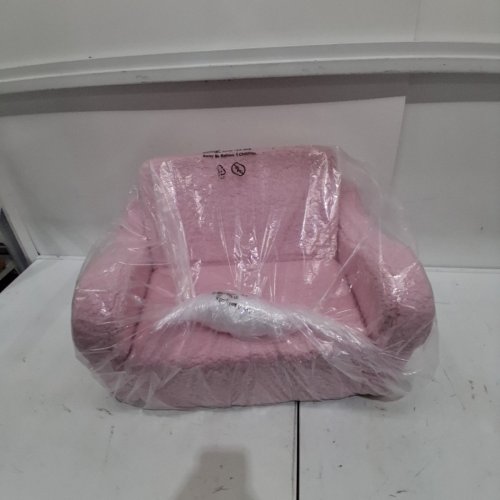 KIDS 2-IN-1 UPHOLSTERED FOLD-OUT SOFA BED - 24" X 17"- 41" - PINK image 7