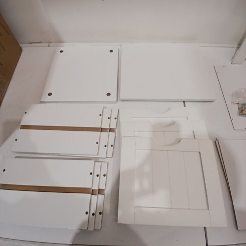 VASAGLE WOODEN 3 DRAWER CABINET - 32" X 13" X 12" - MATTE WHITE (MODEL: BBC50WT) image 4