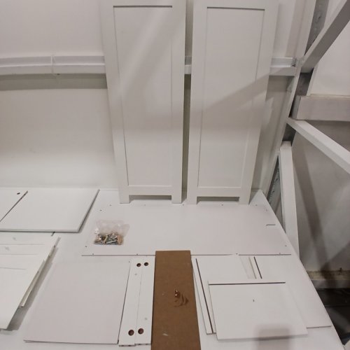 VASAGLE WOODEN 3 DRAWER CABINET - 32" X 13" X 12" - MATTE WHITE (MODEL: BBC50WT) image 5