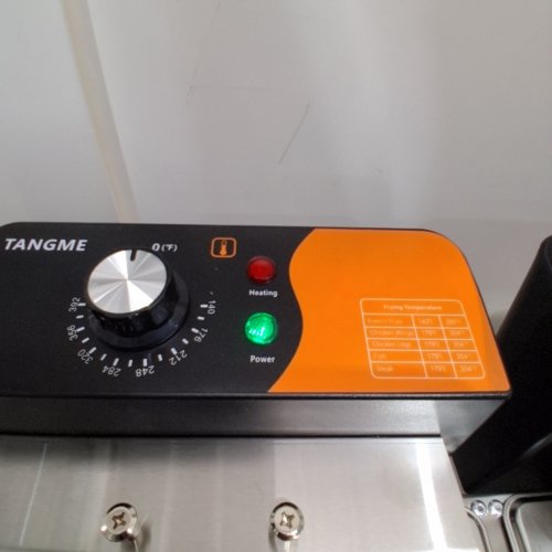 TANGME COMMERCIAL COUNTERTOP ELECTRIC STAINLESS STEEL DEEP FRYER WITH TEMPERATURE LIMITER - 12L/3400W - STAINLESS STEEL image 2